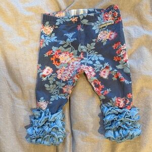 Sew Sassy Boutique Floral Ruffle Kids Leggings 12M